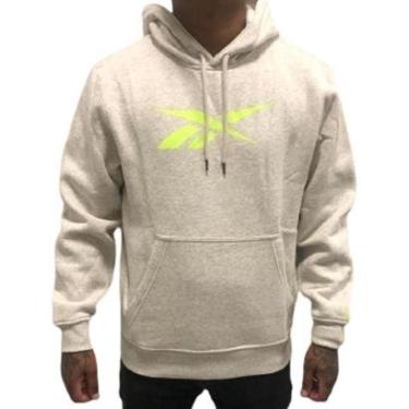 Imagem de Blusa Reebok Vector Hooded Masculino - Bege-Masculino