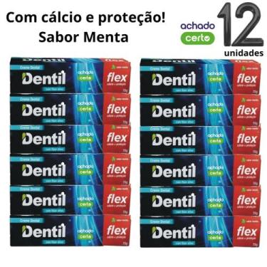 Imagem de Creme Dental Dentil Flex Com Flúor C/ Cálcio 70g 12und