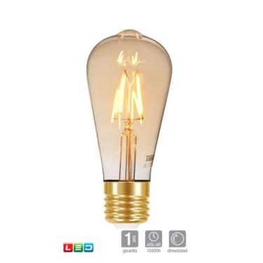 Imagem de Lâmpada led taschibra filamento vintage dimerizável st64 4w, 220V