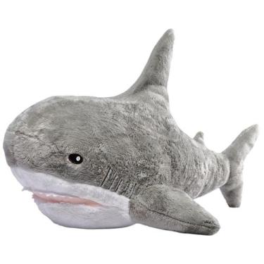 Imagem de Tubarão de Pelúcia Grande Shark Realista Macio Decoração Mar - Nikity 