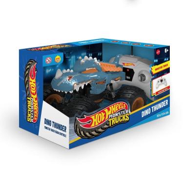 Imagem de Monster Truck Dino Thunder de Controle Remoto Hot Wheels 1:24 Multikids - BR2531