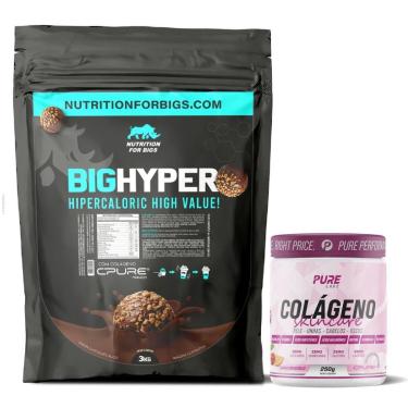 Imagem de Hipercalórico BigHyper Nutrition For Bigs + Colágeno com Ácido Hialurônico 250g Pure Athletic-Feminino