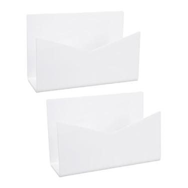Imagem de ASHATA Suporte de Correio Acrílico, Classificadores de Organizador de Mesa de Correio de Arquivo, Suporte de Carta Vertical Organizador de Mesa de Acrílico para Casa, Escritório, Escola (Branco)