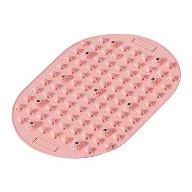 Imagem de Kokiya Tapete de acupressão para pontos de pressão nos pés, tapete antiderrapante para pontos de pressão, almofada de massagem para os pés para corrida, Rosa