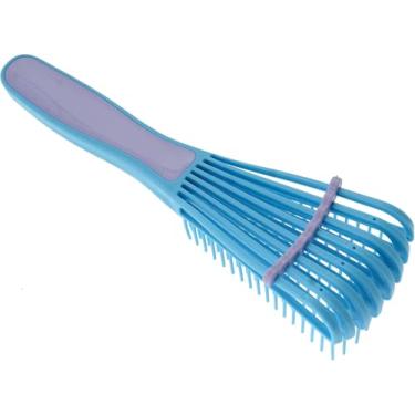 Imagem de Kit 2 Escova Polvo Para Cabelos Cacheados e Crespos Desembaraçadora Anti-Quebra 8 Pontas Flexíveis Pente Polvo Escova Polvo p/Cabelo Ondulado, Cacheado e Crespo