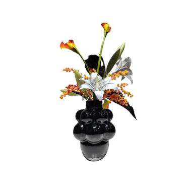 Imagem de VHDY85KA Decorações Artificiais Calla Lily Bouquet Vidro Arranjo de Flores Mesa Decoração Moderna Conjunto de Simulação Casa de Fazenda