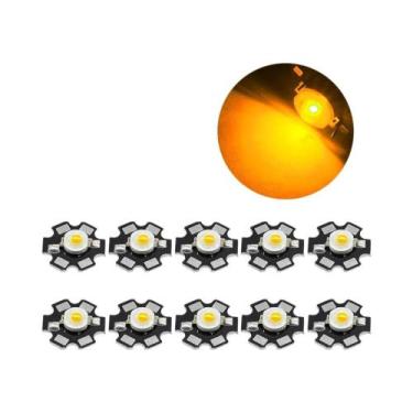 Imagem de LEDs De Alta Potência 3V 3W 10x 20mm Emissor Branco Vermelho Azul Verd