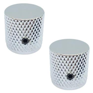 Imagem de 2 Knob guitarra TELE metal cromado Flat c parafuso MXP KN039