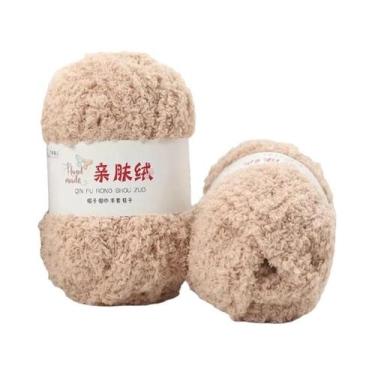 Imagem de Fio De Chenille Macio 3 Peças 150g Veludo Coral Fofo Para Tricô Crochê
