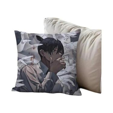 Imagem de Capa De Almofada Kawaii Chainsaw-Man Em Poliéster Macio Para Sofá De C
