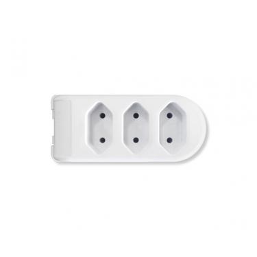 Imagem de Tomada Barra 3 Tomadas 2P 10A 250V Branca