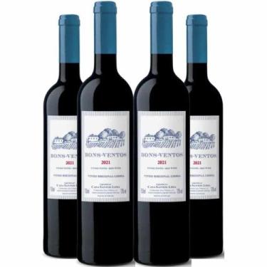 Imagem de Kit 4 Garrafas Vinho Tinto Bons Ventos 750ml