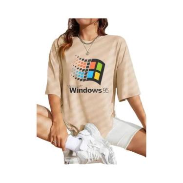 Imagem de Camiseta Windows 95 Vaporwave Masculina E Feminina, Gola Redonda, Verã