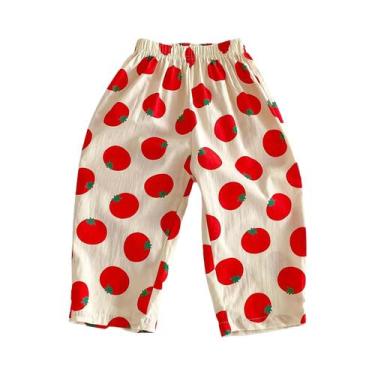 Imagem de Calças Harem Para Crianças, Finas E Soltas, Com Estampa Casual Para Me
