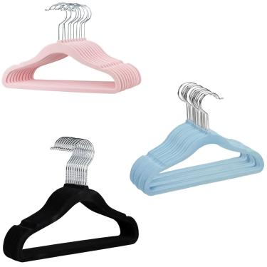 Imagem de Kit Cabides Infantil Slim de Veludo - Organização Compacta