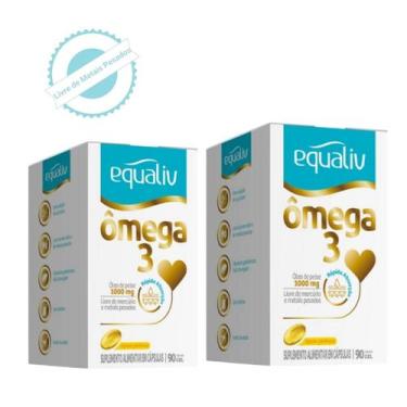 Imagem de Kit 2 Ômega 3 1000mg Livre De Metais Pesados 90 Cáp Equaliv, Sem Sabor