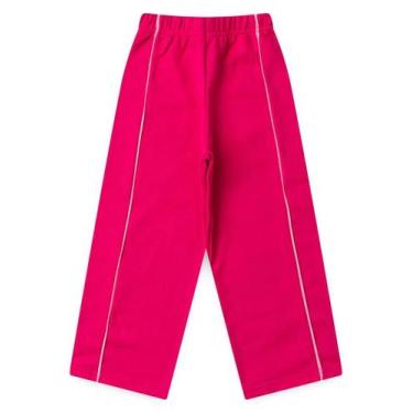 Imagem de Calça Cargo Inverno Menina Pink em Moletom com Filete - Molekada, 2