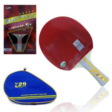 Imagem de Raquete Ping Pong 5 Estrelas Tenis De Mesa Profissional Versatil Confo