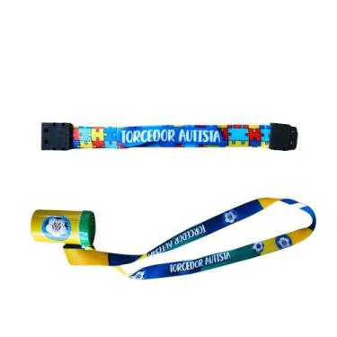 Imagem de Kit Pulseira torcedor Autista Brasil hexa e buzina com cordão - Coleo 