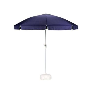 Imagem de Guarda Sol 2,50 m Com Manivela Articulável Grande - Mor, Azul