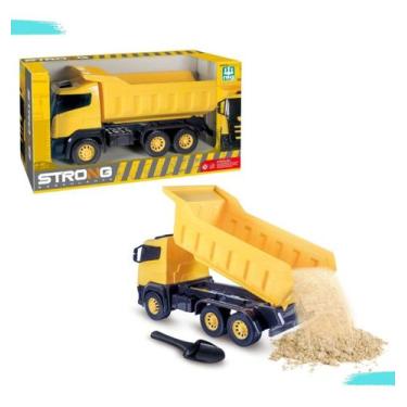 Imagem de Brinquedo Caminhão Infantil Caçamba Articulada Com Pazinha Praia Prese