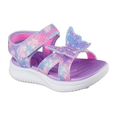 Imagem de Skechers Sandália Jumpsters para meninas - Butterfly Brites, Lavanda/Multi, 10 Toddler