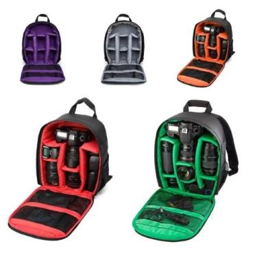 Imagem de Mochila compacta P/ Camera Fotografica Lentes E Acessórios cor:verde -