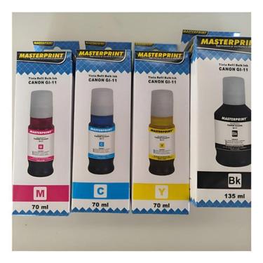 Imagem de Kit Tinta Gi-11 Refil 4 Cores Canon G2160 G3160 Masterprint