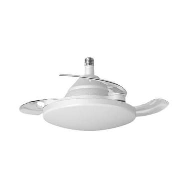 Imagem de Ventilador De Teto Invisível Com Soquete E27 E Luz LED Com Lâminas Ret