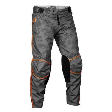Imagem de Calça de Motocross Infantil Pro Tork Fast , Cinza, Laranja, 14