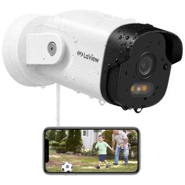 Imagem de Câmera de Segurança Externa com Visão Noturna 2K IP66 á Prova dÁgua, LaView LV PWB10W,...
