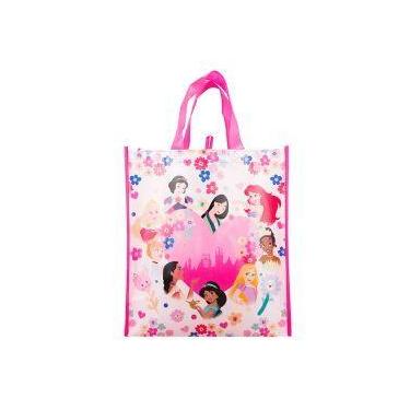 Imagem de Sacola feira reutilizável rosa princesas 39x35cm - disney