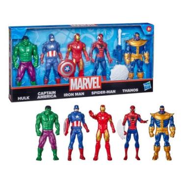 Imagem de Boneco figuras marvel básicas pack com 5 personagens heróis marvel col