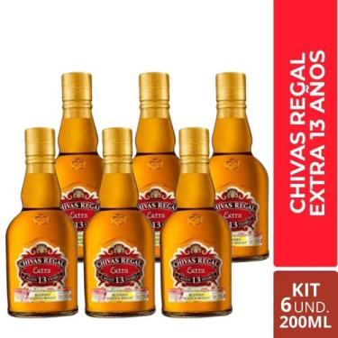 Imagem de Kit 6 Whisky Chivas Regal Extra 13 Anos 200ml