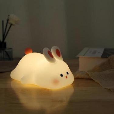 Imagem de Luminária Infantil Abajur LED Siliconado Coelhinho AKL-L003 - SANYUEYI