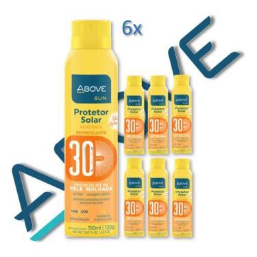 Imagem de protetor solar above fator 30 fps spray aer0ss0l 150ml 6 un, Padrão