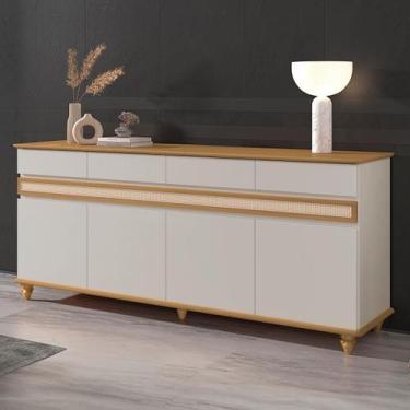 Imagem de Buffet Balcão Aparador Açores Off White Cedro Sala Edn - EDN Moveis 
