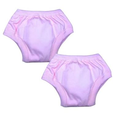 Imagem de Kit 2 Desfralde Treino Menina Calcinha Infantil Rosa / Rosa - G - Minh