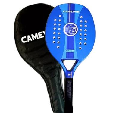 Imagem de Raquete Para Beach Tennis Profissional Em Fibra Carbono Com Capa Prote