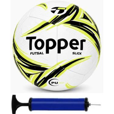 Imagem de Bola Futsal Topper Slick + Bomba De Ar, Amarelo