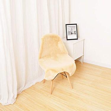 Imagem de Tapetes falsos curtos, formato irregular, tapete de cabeceira de pelúcia felpudo grosso e antiderrapante para quarto, chão, sala de estar, sala de estudos, banheiro, varanda, quarto de crianças, camelo, 5080 cm