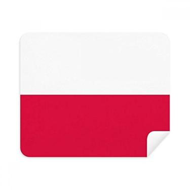 Imagem de Pano de limpeza de tela com bandeira nacional da Polônia, 2 peças, tecido de camurça