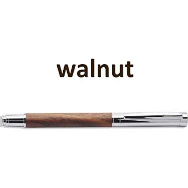 Imagem de LACHIEVA Caneta esferográfica de nogueira com elegante caixa de madeira – refil Schneider da Alemanha compatível – perfeita para presentes