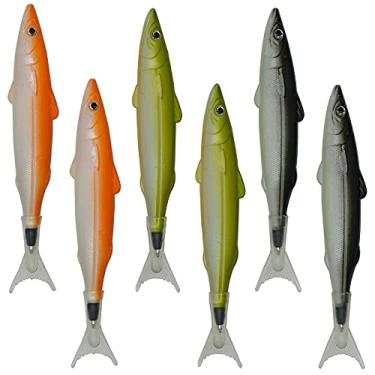 Imagem de Maydahui 6 canetas esferográficas de peixe criativas com tinta preta para escola, escritório, casa