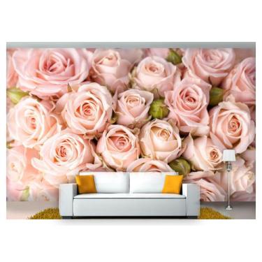 Imagem de Papel De Parede Flores Rosas Romantico 3D  Nfl207 - Você Decora