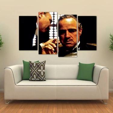 Imagem de Quadro Decorativo `o Poderoso Chefão` Em Tecido 4 Peças 1