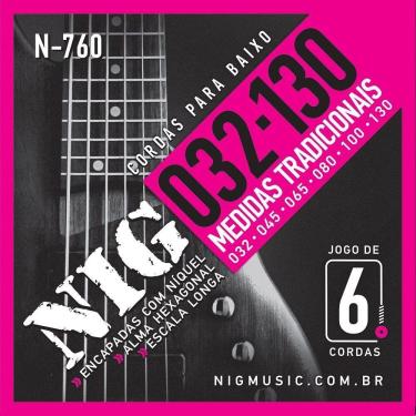 Imagem de Encordoamento Para Contra Baixo De 6 Cordas Nig 032-130 N760