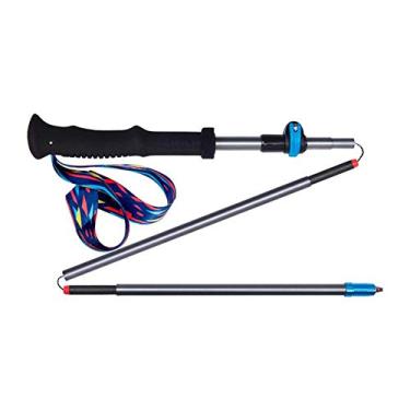 Imagem de C/H Trek-Z – Bastão dobrável para caminhada – Pacote com 2 bastões dobráveis dobráveis para caminhada, varas de caminhada de fibra de carbono forte e leve, trava rápida ajustável, dobrável