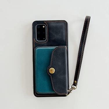 Imagem de Capa de telefone de carteira para Samsung Galaxy S22 S21 S20 Ultra Plus A53 A52s A52 A33 A32 5G Suporte de cartão à prova de choque alça de couro, preto, para GalaxyA53 5G