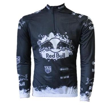 Imagem de Camisa Manga Longa Ciclismo Pro Tour Red Bull Black - Gpx Sports